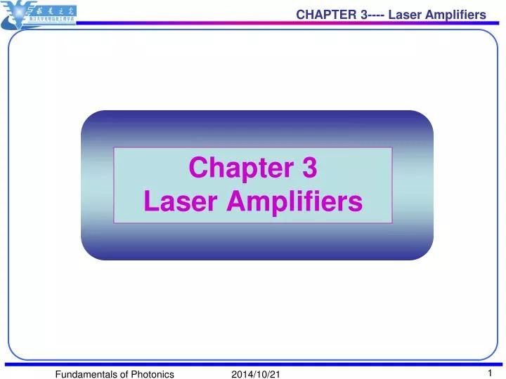 chapter 3 laser amplifiers