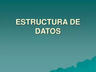 estructura de datos