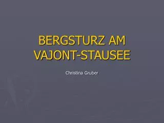 bergsturz am vajont stausee