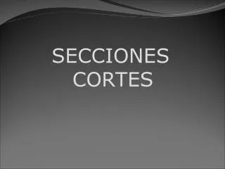 secciones cortes