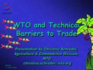 WTO and Technical Barriers to Trade