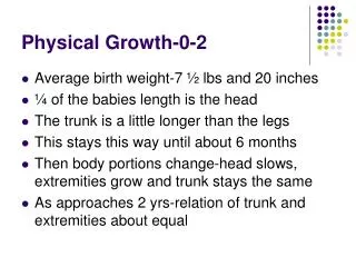 Physical Growth-0-2