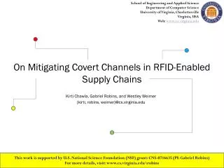 On Mitigating Covert Channels in RFID-Enabled Supply Chains