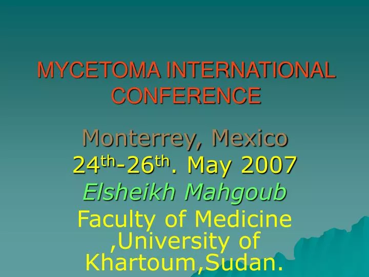 mycetoma international conference