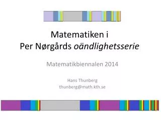 matematiken i per n rg rds o ndlighetsserie