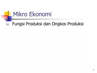 mikro ekonomi