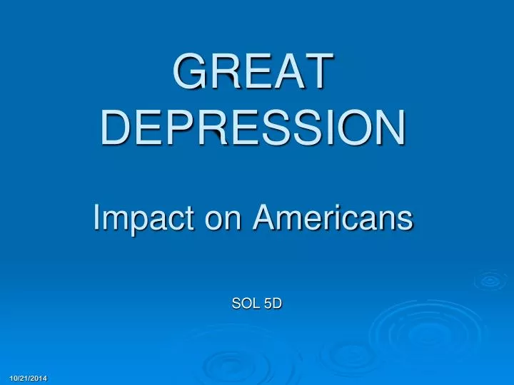 great depression impact on americans