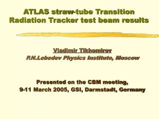 ATLAS straw-tube Transition Radiation Tracker test beam results