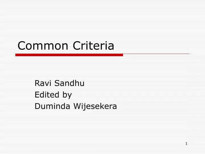 common criteria