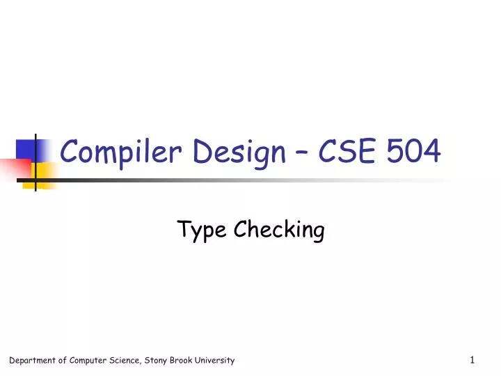 compiler design cse 504