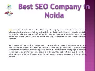 Best SEO company in Noida