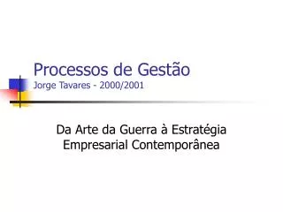 processos de gest o jorge tavares 2000 2001