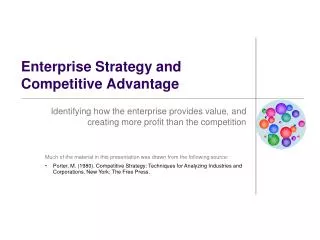 Enterprise Strategy and Competitive Advantage