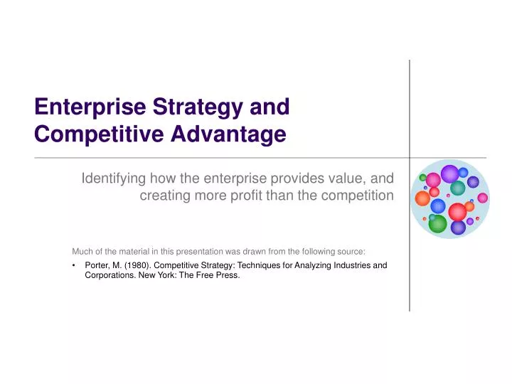 enterprise strategy and competitive advantage
