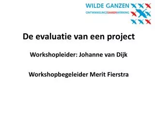 de evaluatie van een project