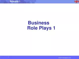 Business Role Plays 1