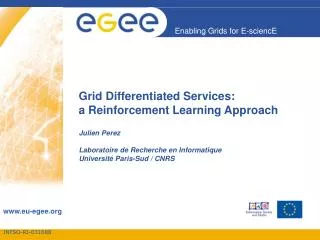 Grid Differentiated Services: a Reinforcement Learning Approach