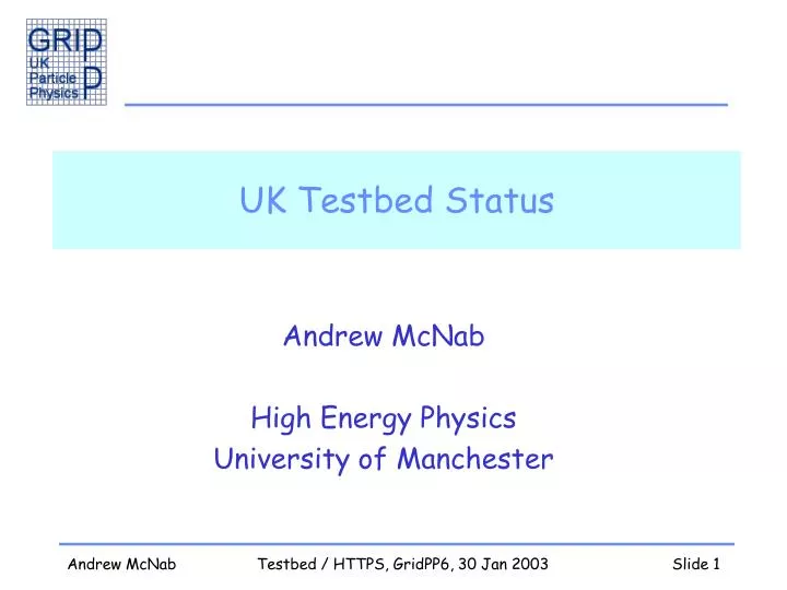 uk testbed status