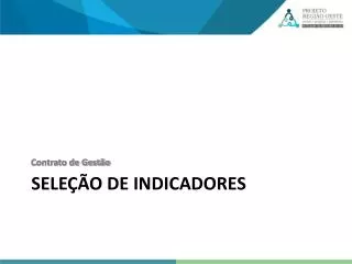 sele o de indicadores