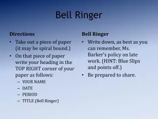 Bell Ringer