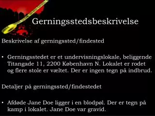 gerningsstedsbeskrivelse