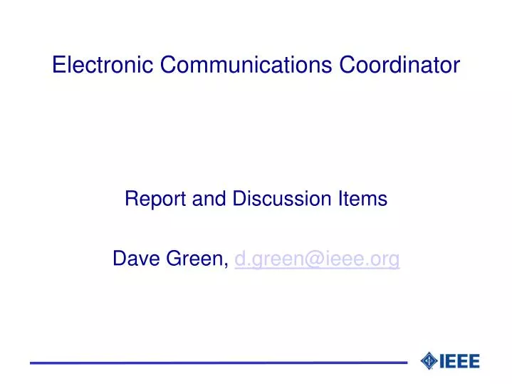 electronic communications coordinator