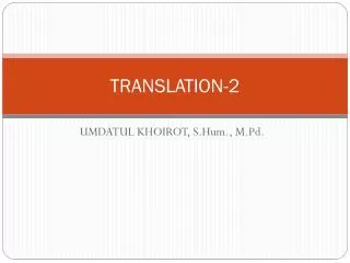 TRANSLATION-2