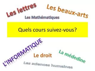 quels cours suivez vous