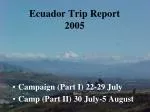 Ecuador Trip Report 2005