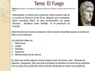 tema el fuego