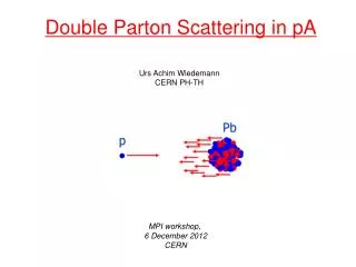 Double Parton Scattering in pA