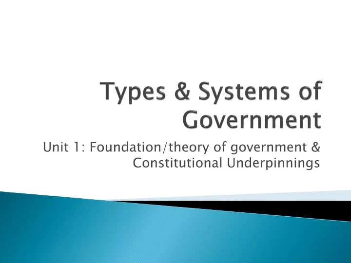 types systems of government
