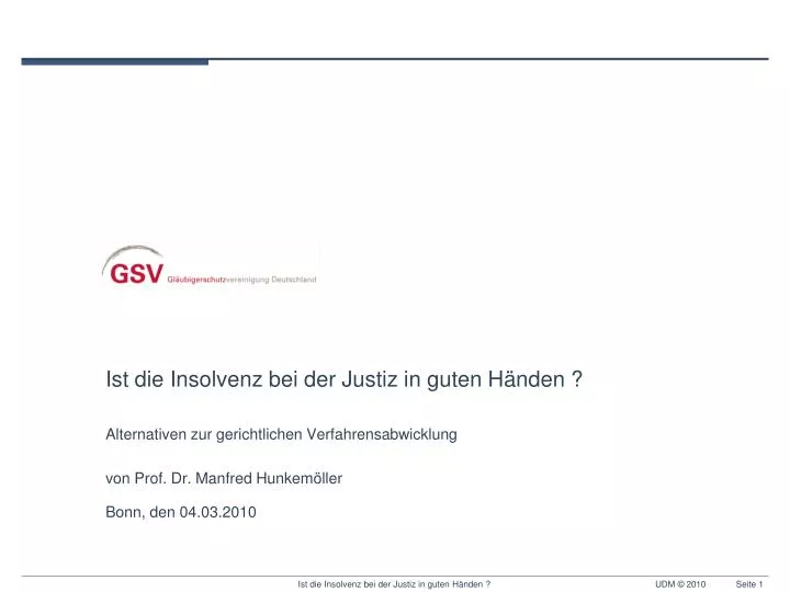 ist die insolvenz bei der justiz in guten h nden