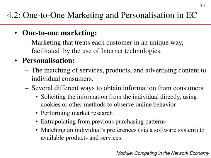 4 2 one to one marketing and personalisation in ec