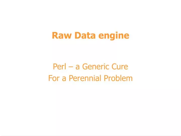raw data engine