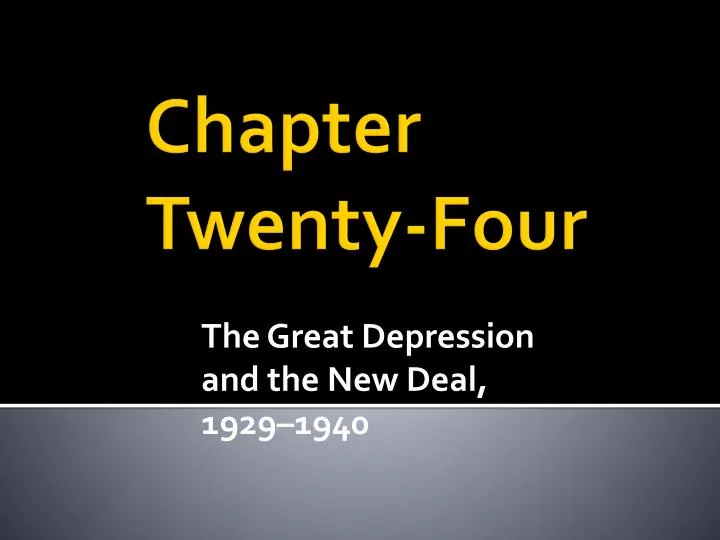 the great depression and the new deal 1929 1940