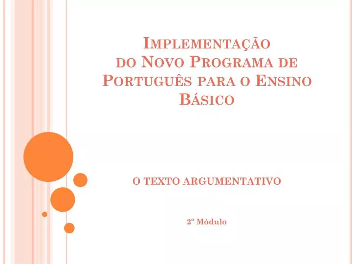 implementa o do novo programa de portugu s para o ensino b sico