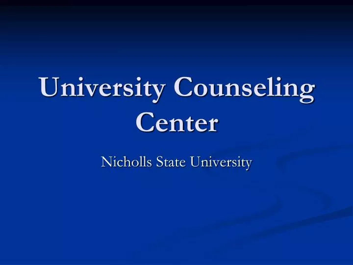 university counseling center
