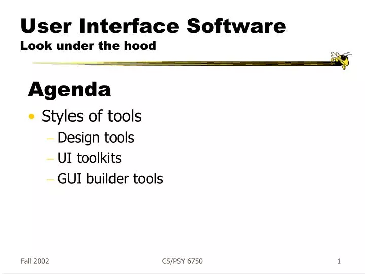 user interface software look under the hood