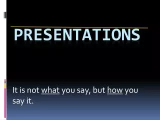 presentations