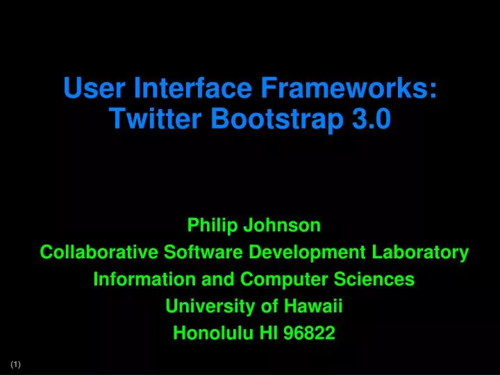 user interface frameworks twitter bootstrap 3 0