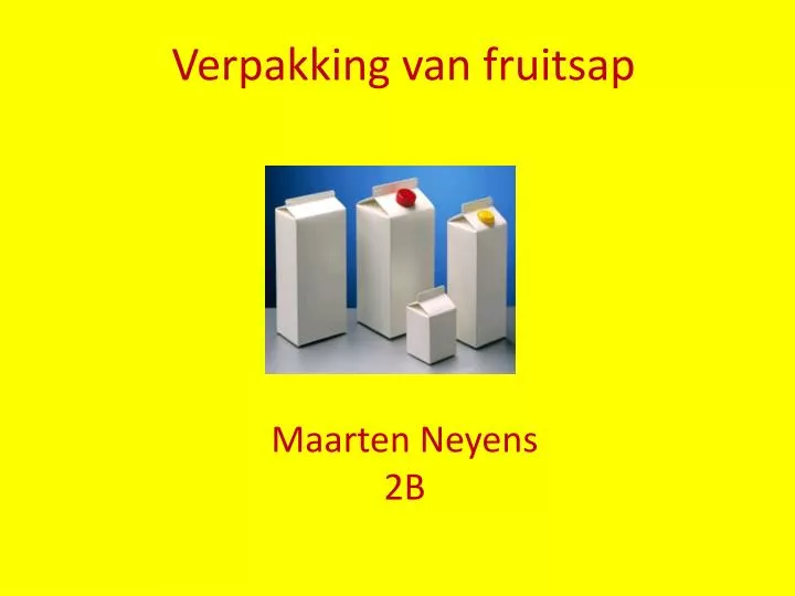 verpakking van fruitsap