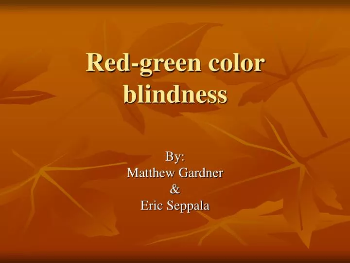 red green color blindness