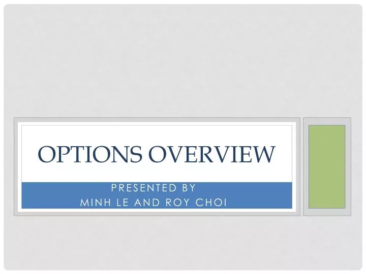 options overview