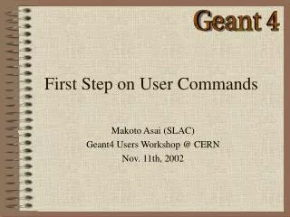 First Step on User Commands