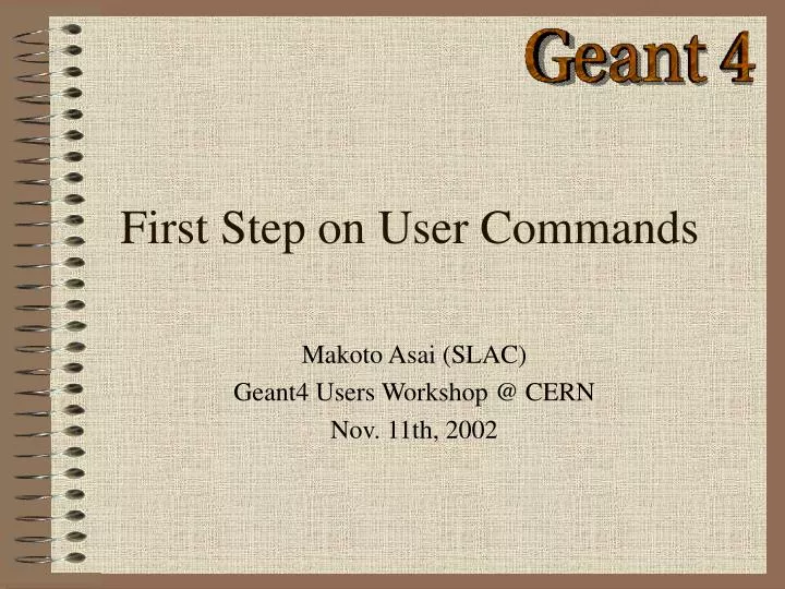 first step on user commands