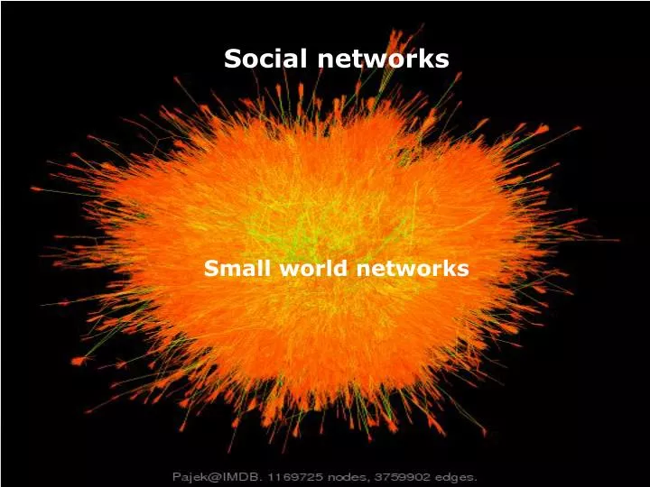 social networks small world networks