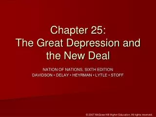 Chapter 25: The Great Depression and the New Deal