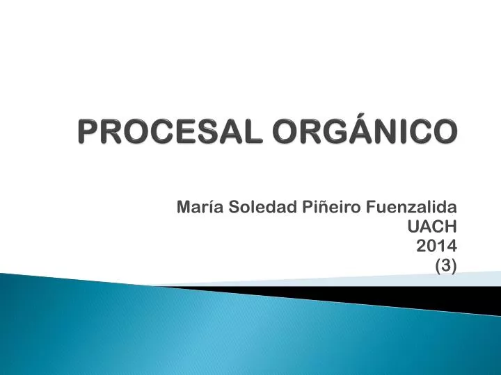 procesal org nico