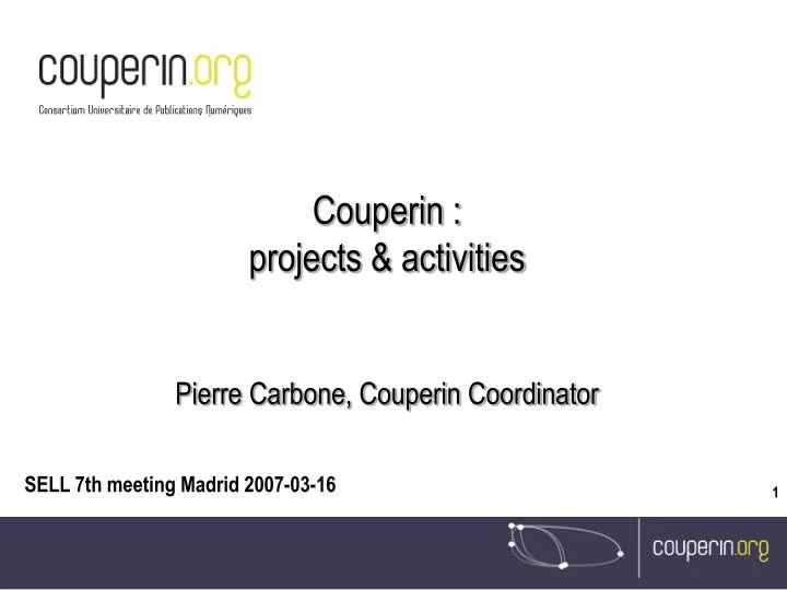 couperin projects activities pierre carbone couperin coordinator